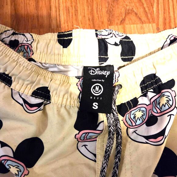 Neff X Disney Pastel Yellow Mickey Mouse Swim Trunks - Mens - Size - Small - Picture 7 of 7